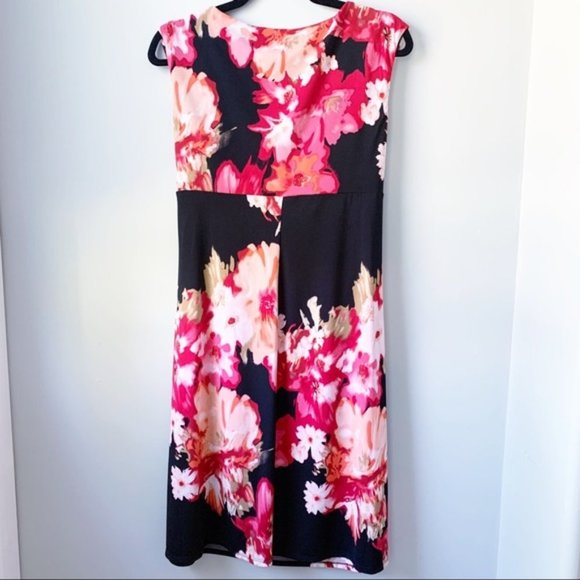 Ricki's Pink and Black Floral Dress Sz M - Picture 2 of 5